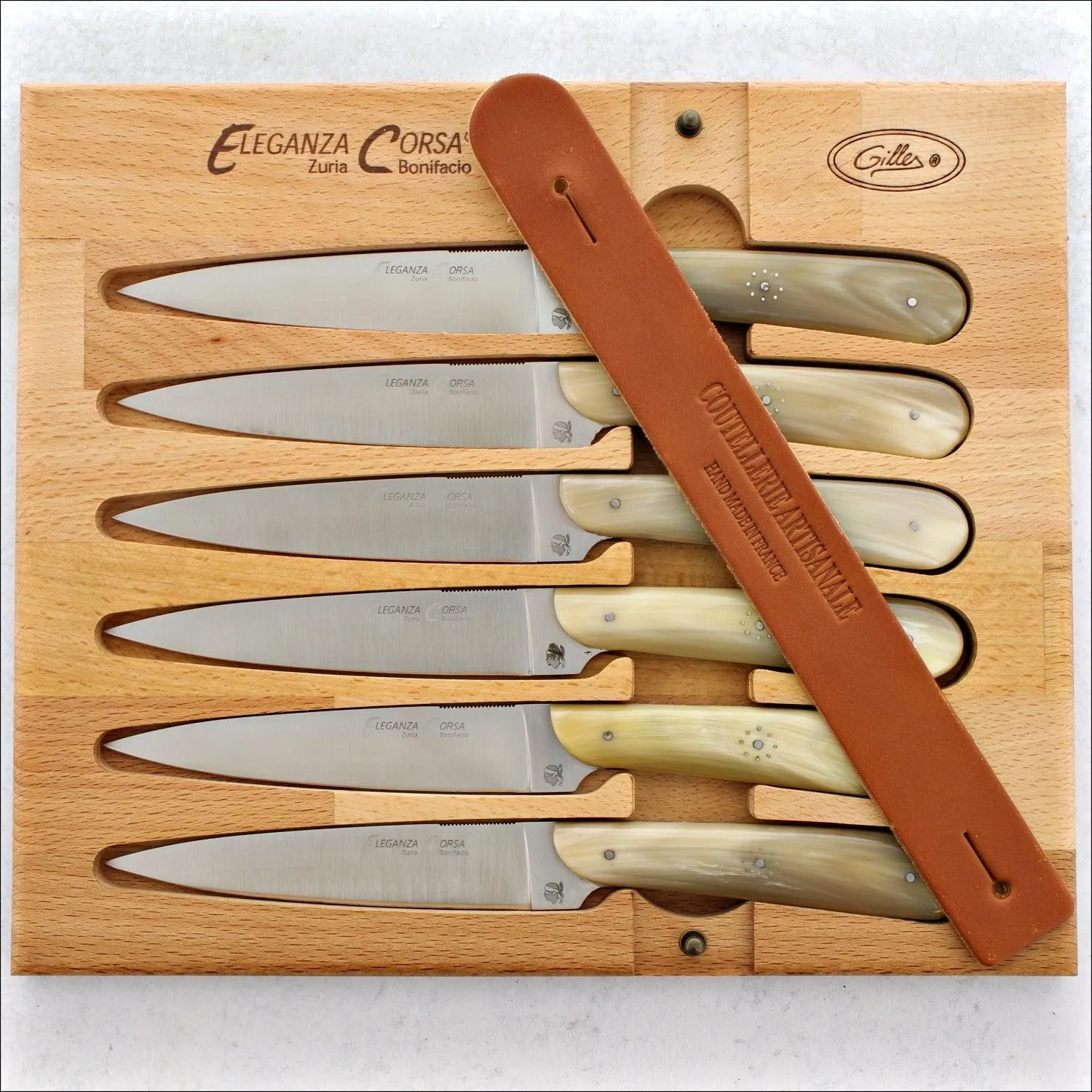 Eleganza Corsa Steak Knives - Horn Tip - Set of 6