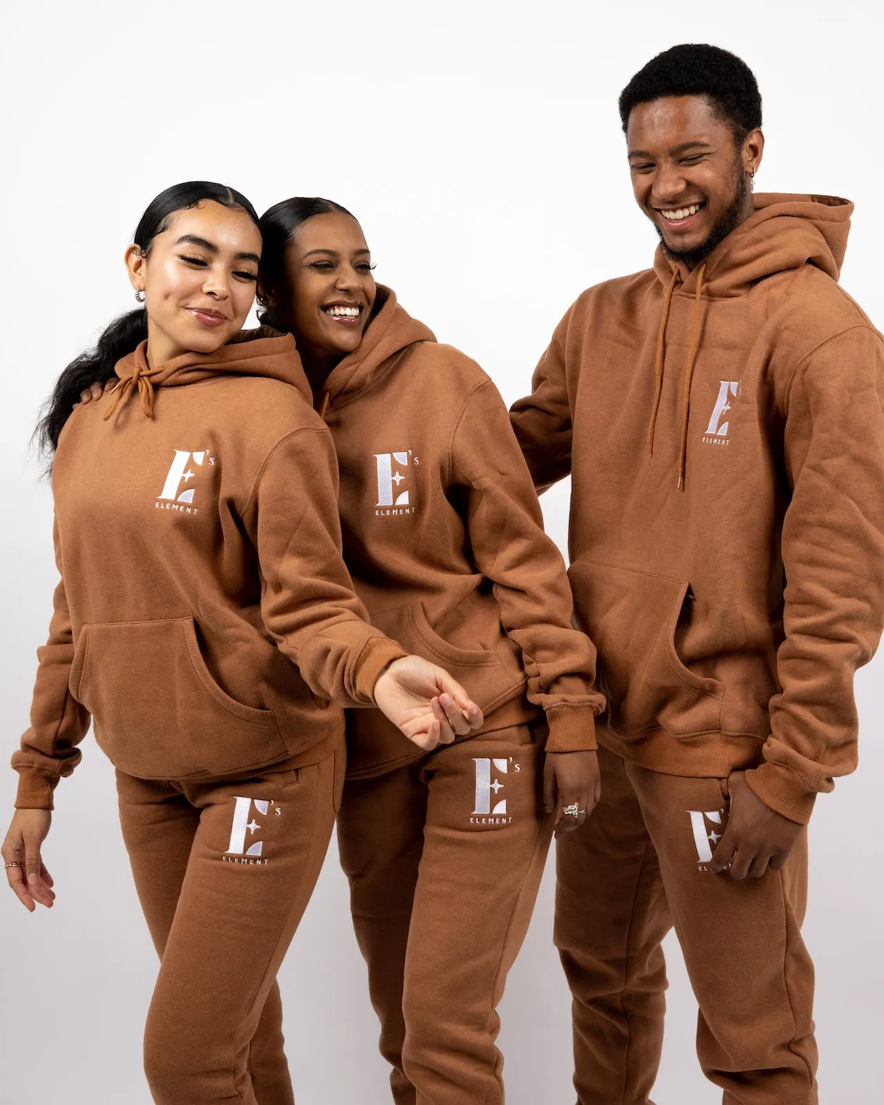 E's Element Essential Sweatsuit Set In Brown Sugar