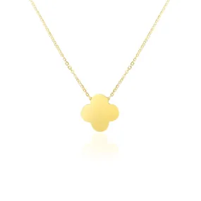 Extra Large Gold Single Clover Necklace