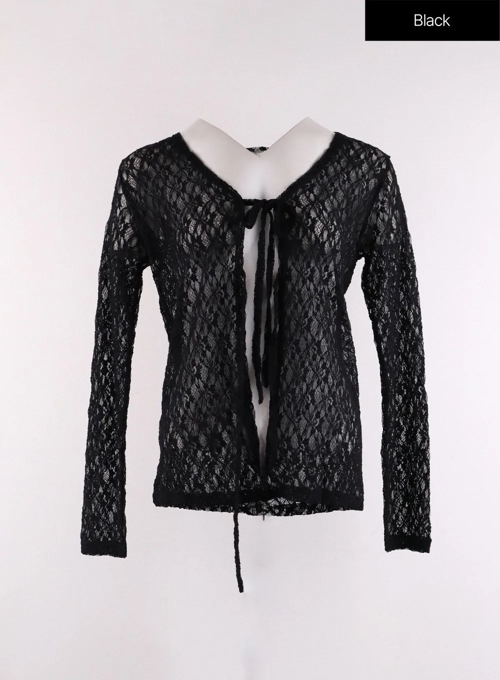 Floral Lace Ribbon Cardigan CF405