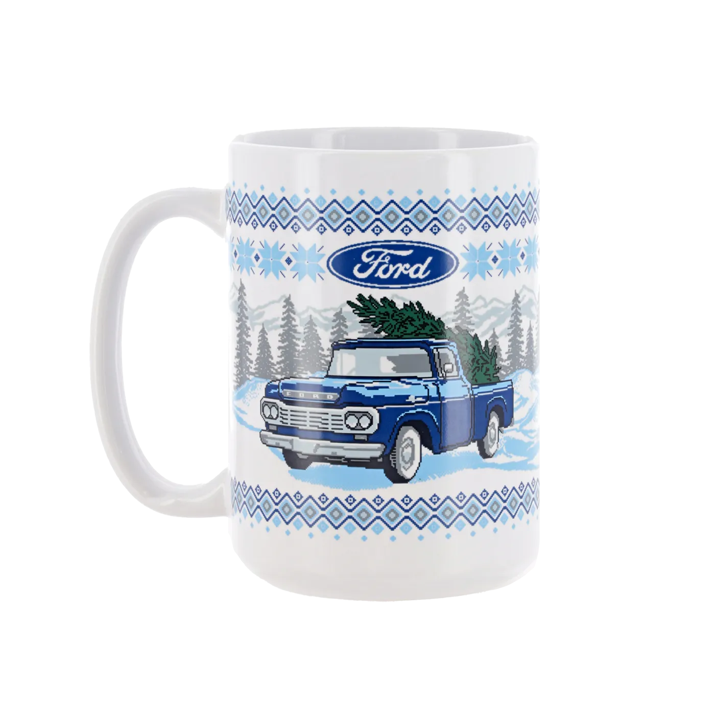 Ford Logo Holiday Ceramic Mug