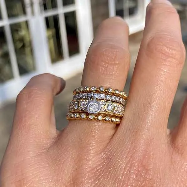 Four Diamond Band Stack