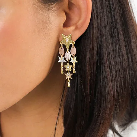 Franck Herval - ESTRELLA star post 3 drop earrings