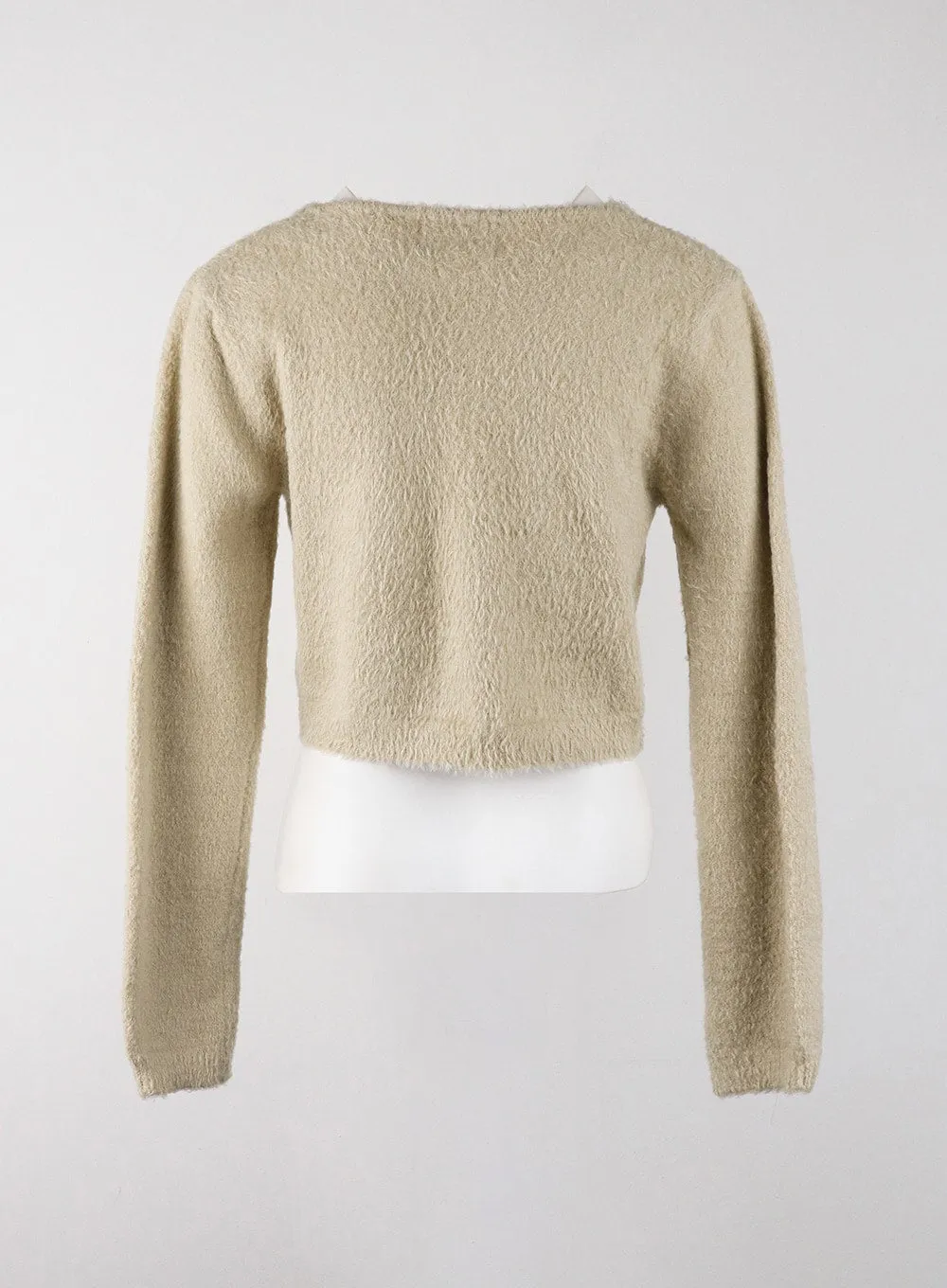 Fuzzy Soft Cropped Cardigan OJ405