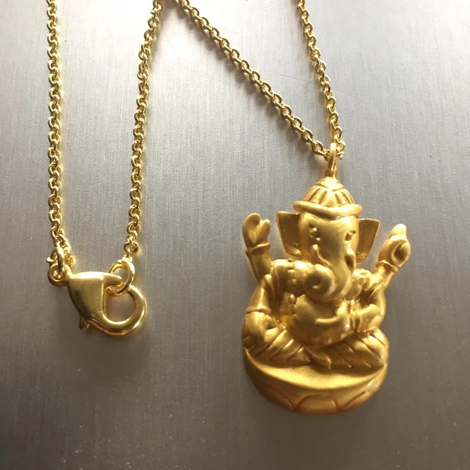 Ganesh Necklace In Gold