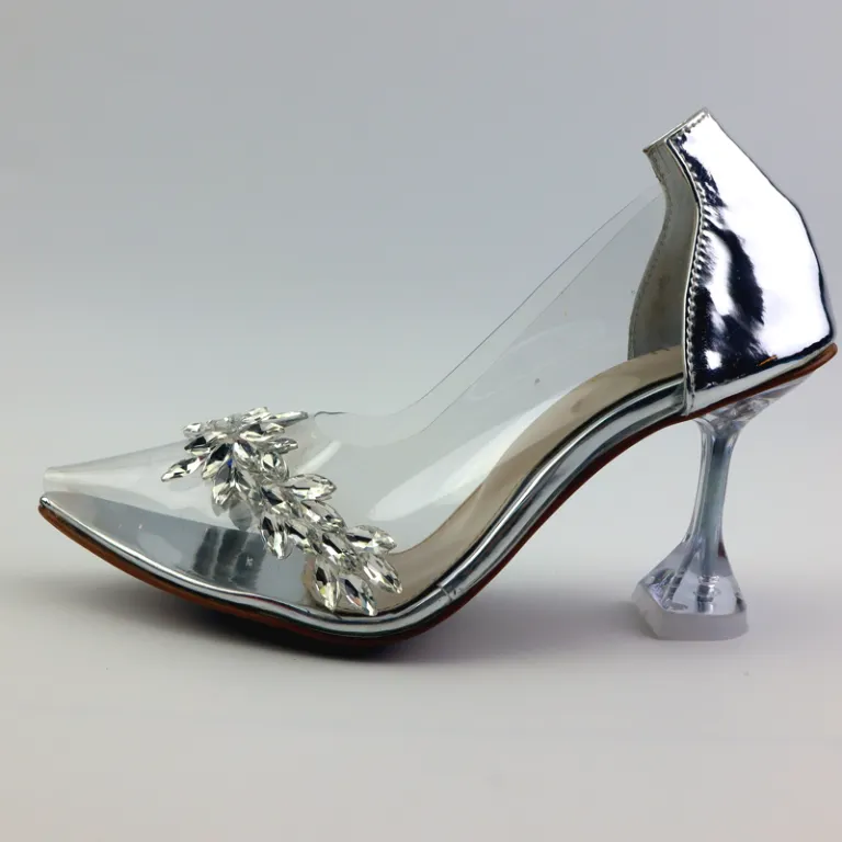 Glamorous Cinderella Transparent High Heels Rhinestone Pumps Shoes