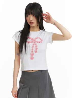 Graphic Ribbon Tee CM413