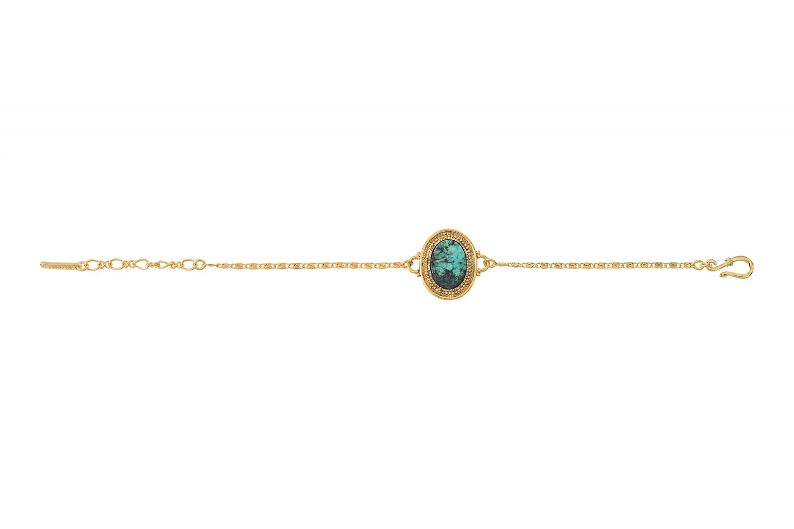 Green Anyolite Gold Pendant Bracelet by Satellite Paris