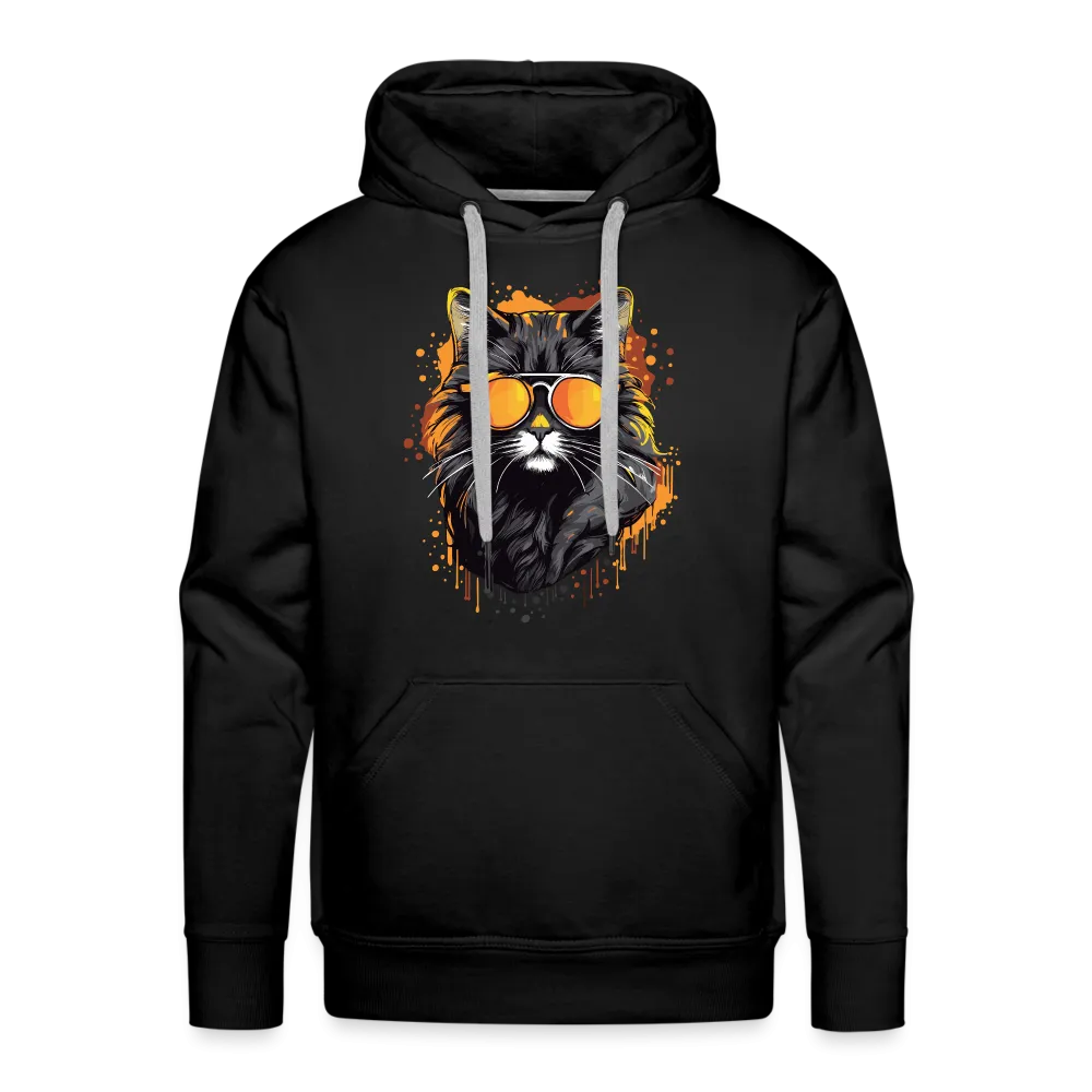 Herren Hoodie mit Katzenmotiv "Cool Cat"