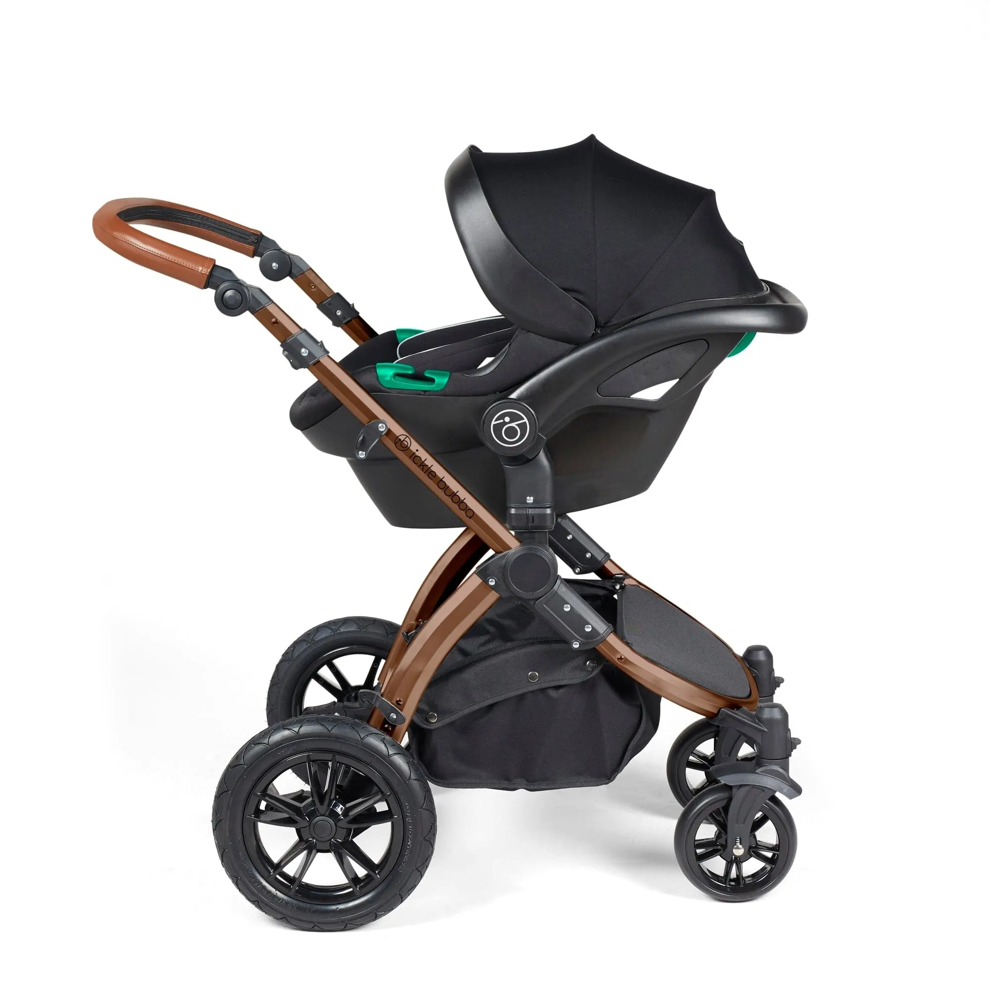 Ickle Bubba Stomp Luxe 3-in-1 I-Size Travel System - Bronze / Midnight / Tan