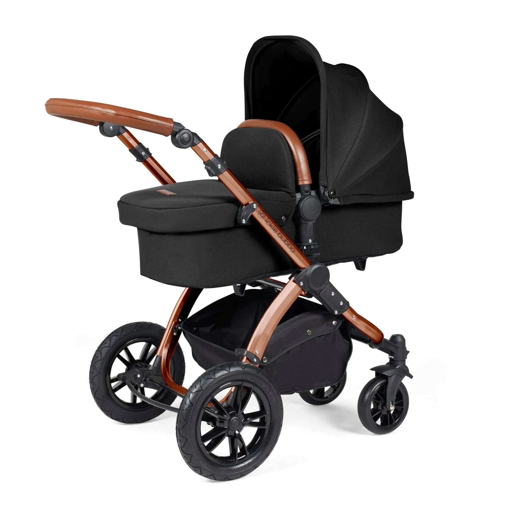 Ickle Bubba Stomp Luxe 3-in-1 I-Size Travel System - Bronze / Midnight / Tan