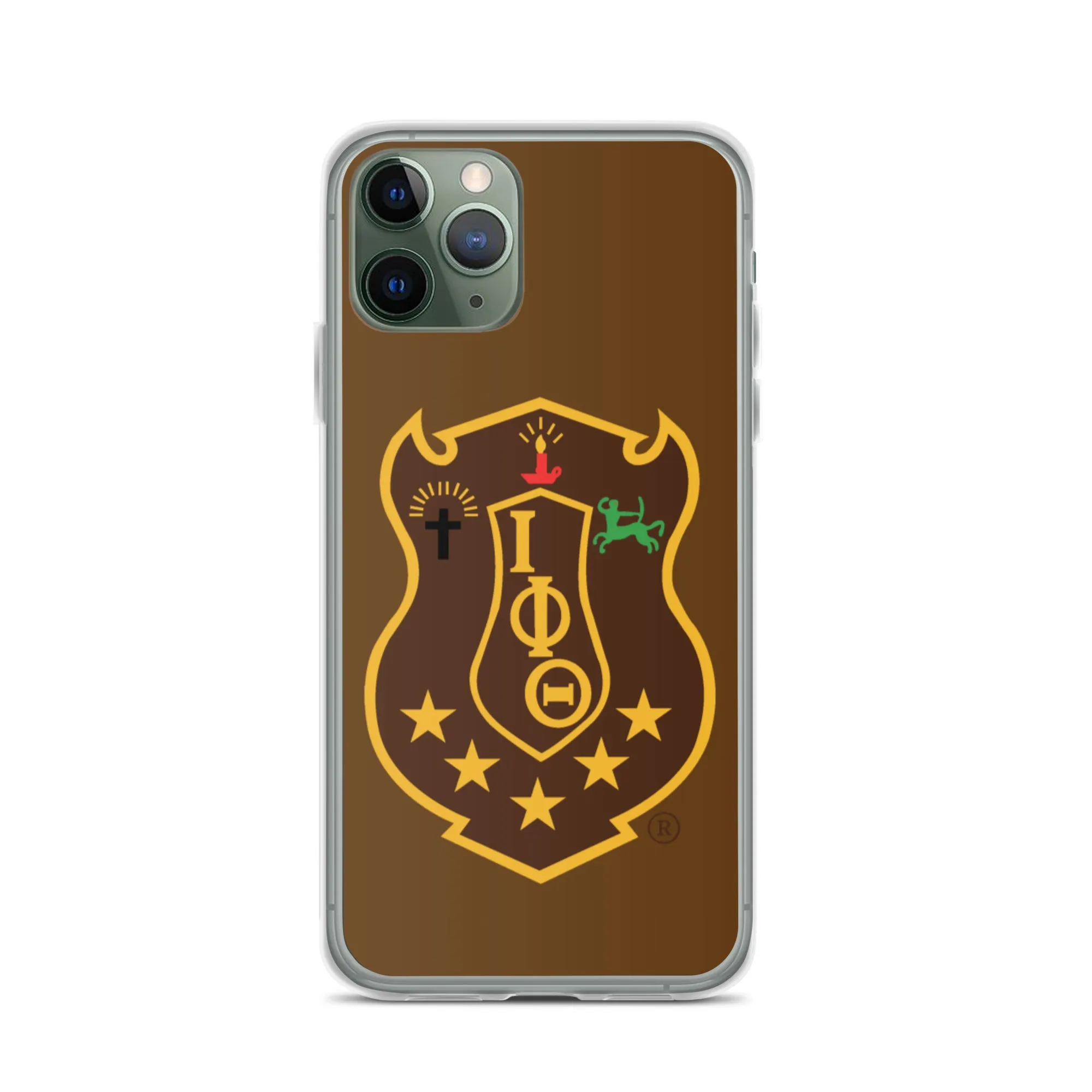 Iota Brown Shield iPhone Case