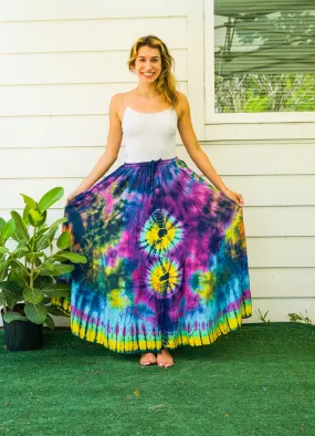 K3922- Hand Dyed Tiered Maxi Hippie Skirt