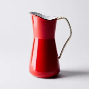 Kbenstyle Wrapped Handle Water Pitcher, Chili Red