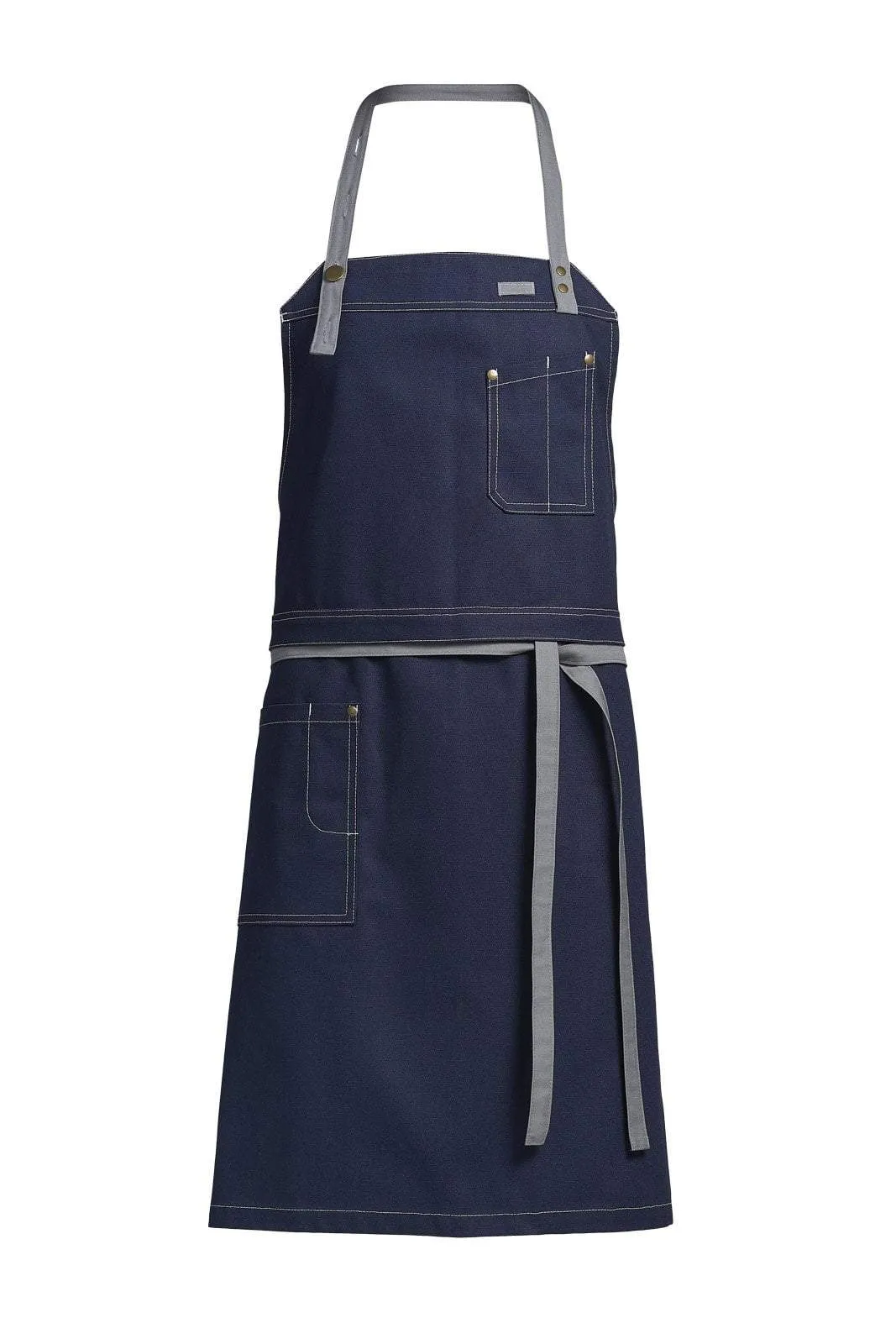 Kentaur 30360 Black/Brown Raw Bib Apron