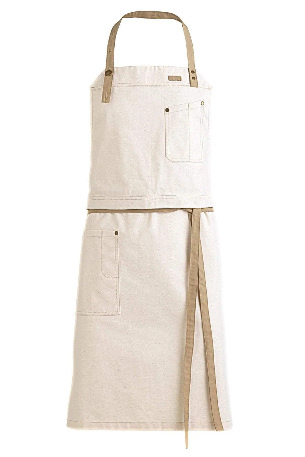 Kentaur 30360 Dark Grey Raw Bib Apron