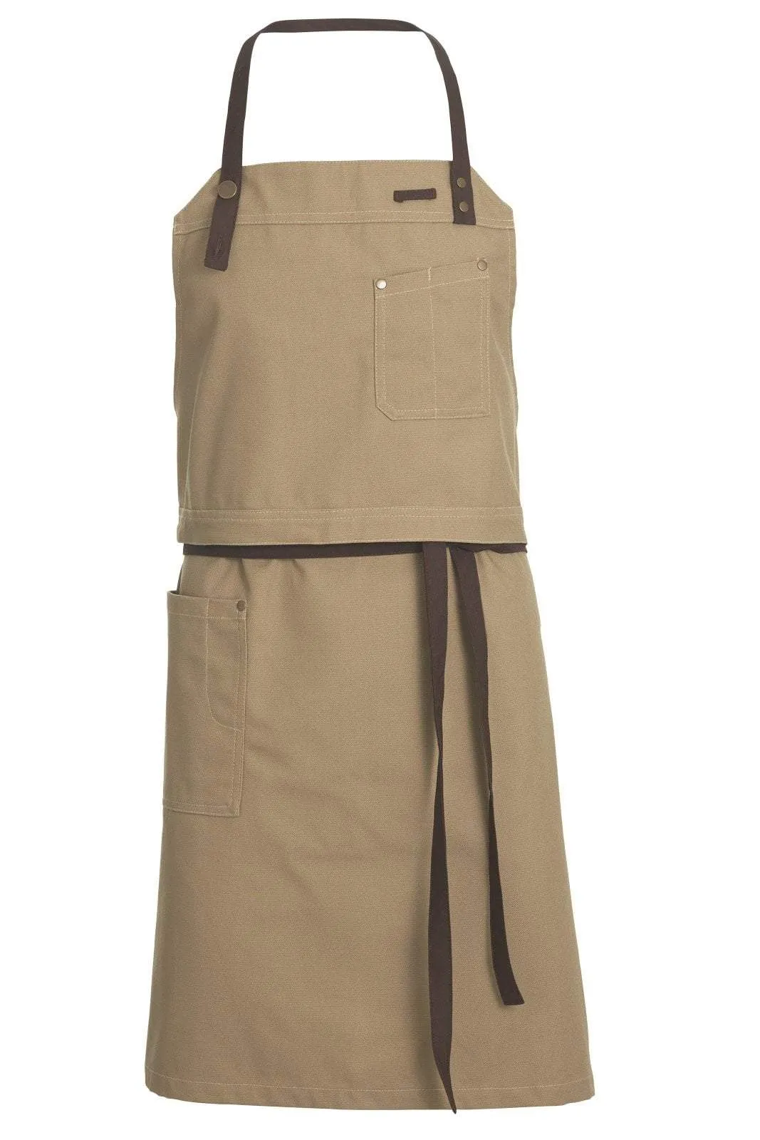 Kentaur 30360 Dark Grey Raw Bib Apron