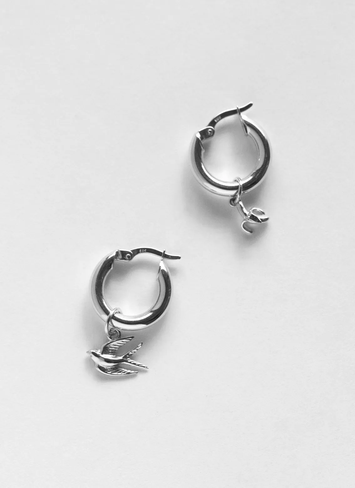 Little swallow charm 14k gold