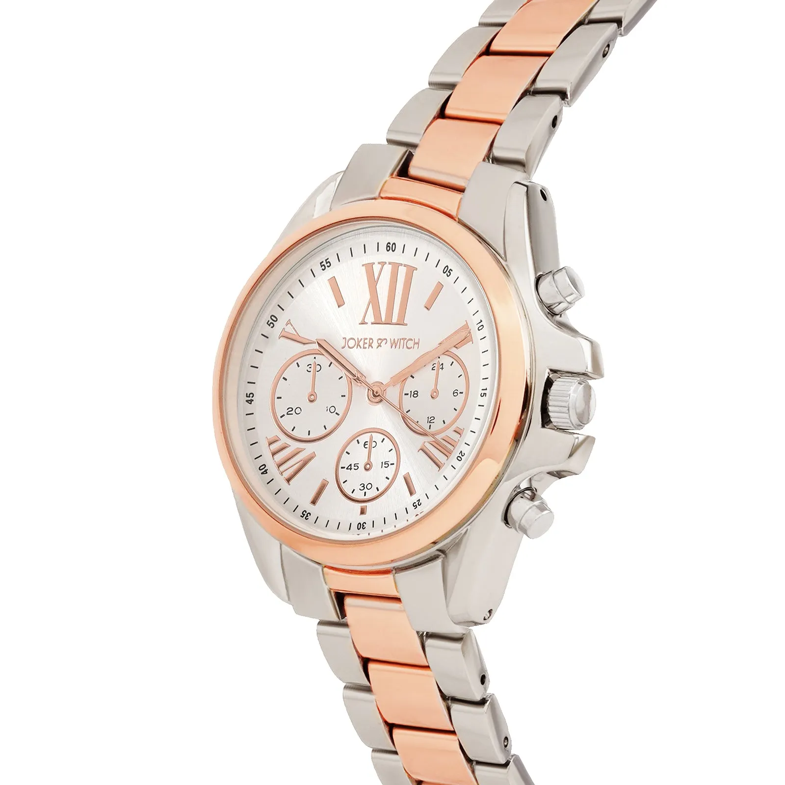 Meghan Dual tone Metallic Strap Watch