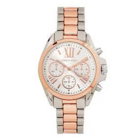 Meghan Dual tone Metallic Strap Watch