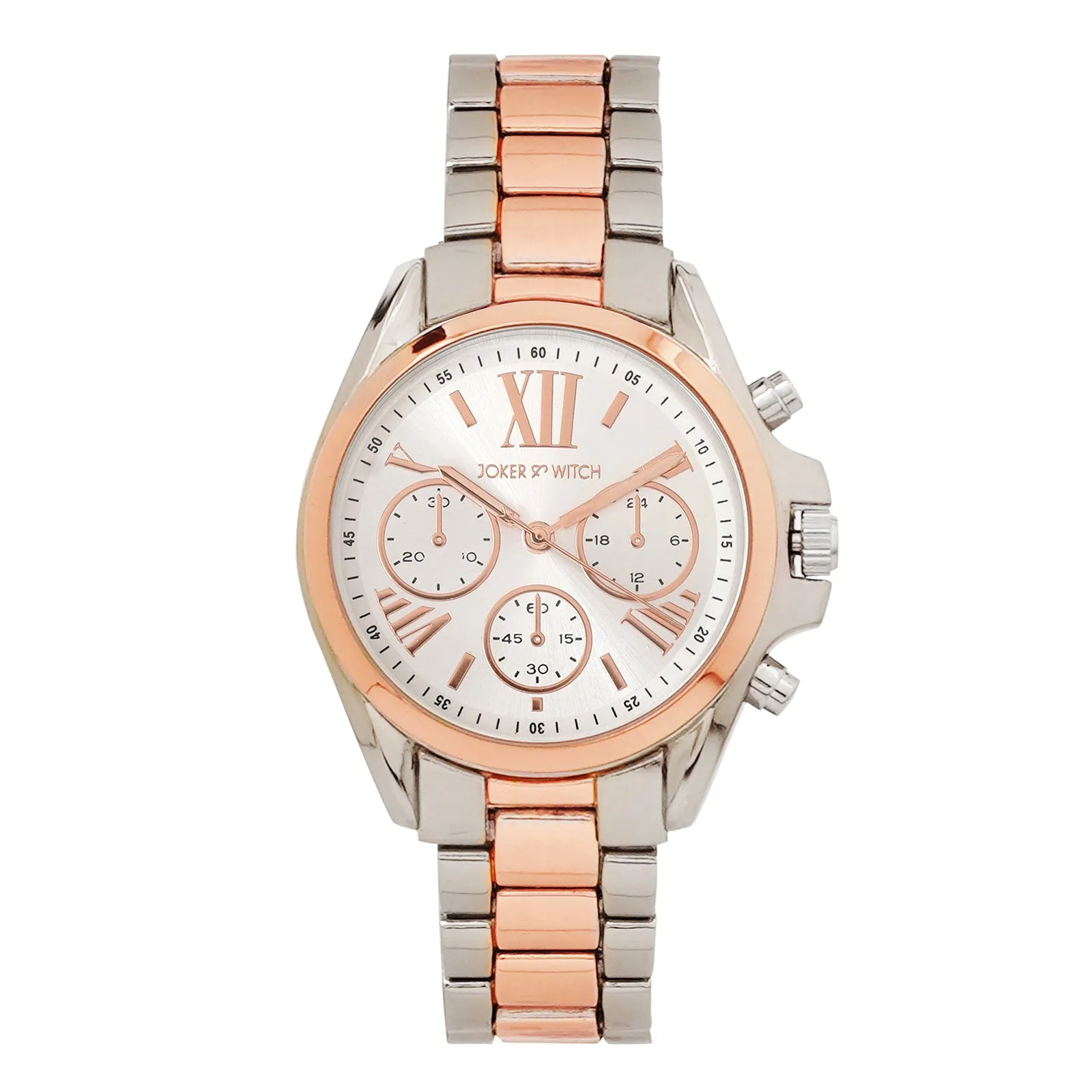 Meghan Dual tone Metallic Strap Watch