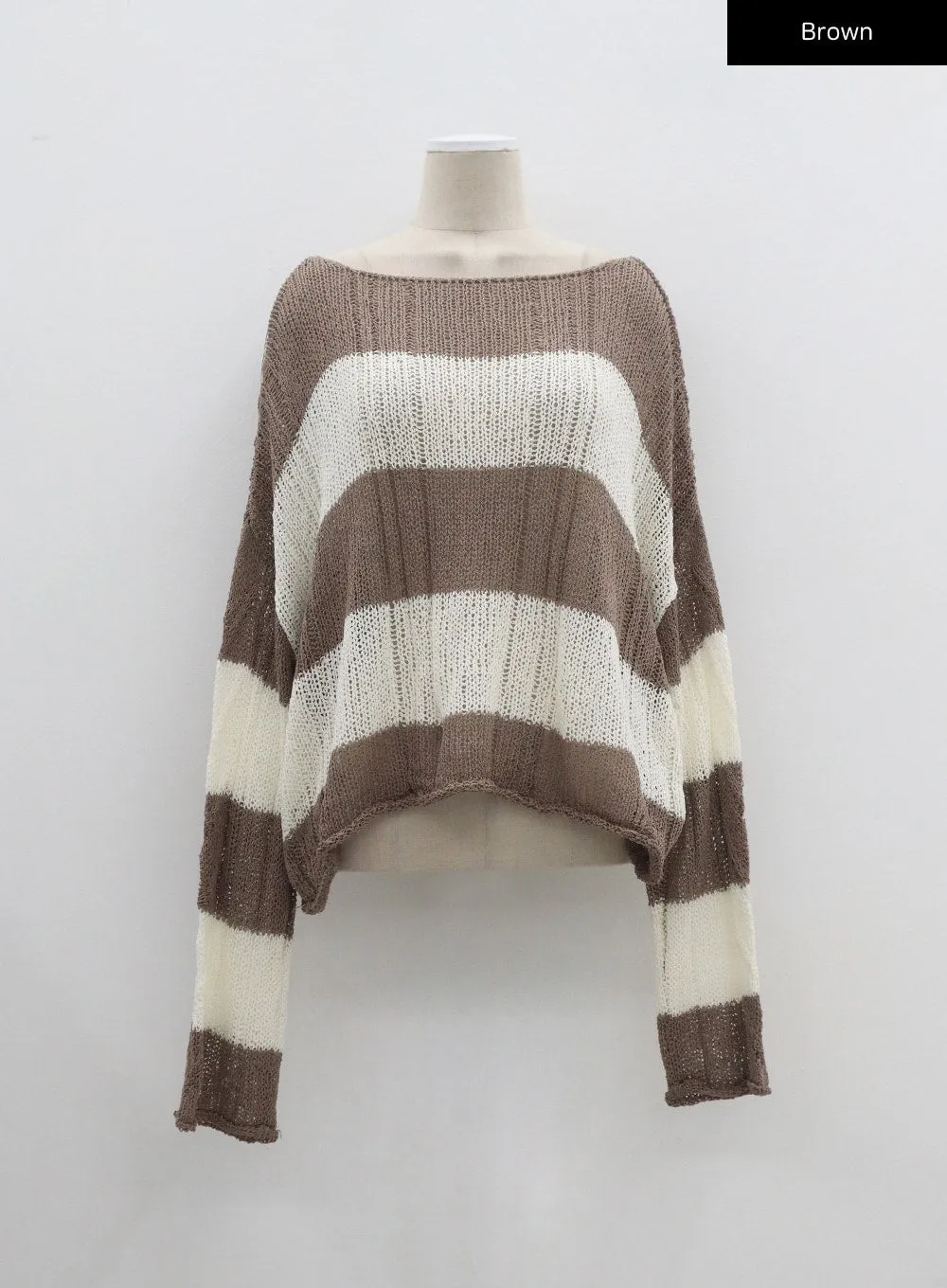 Mesh Stripe Sweater BA310