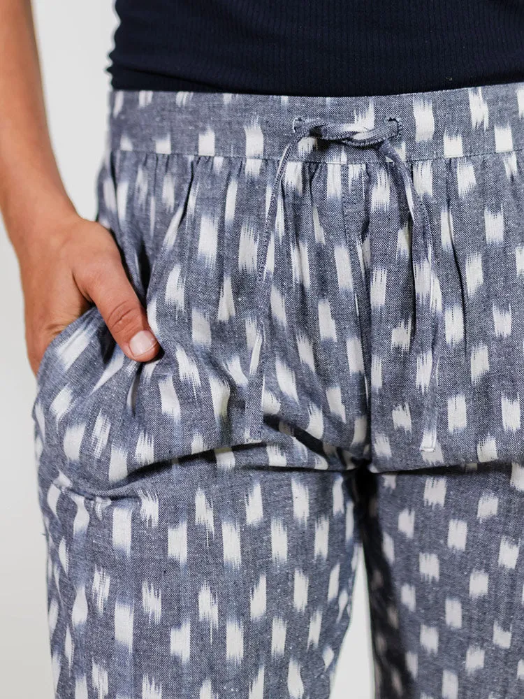 Miller Easy Pant - Blue Ikat