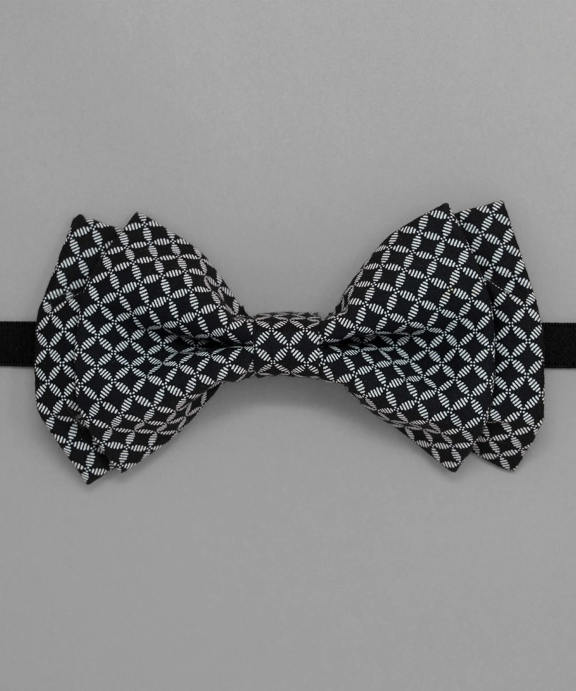 Monochrome Black Geometric Bowtie