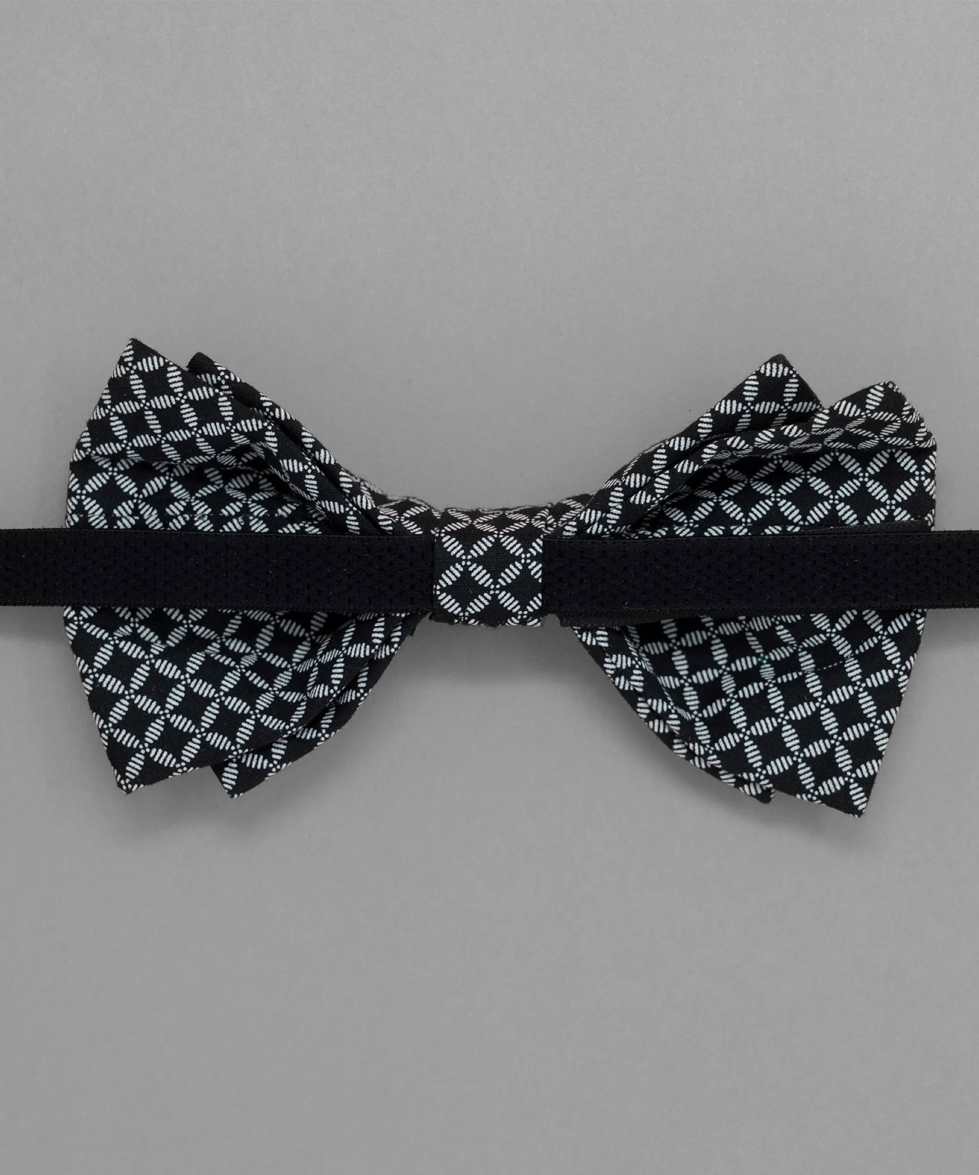 Monochrome Black Geometric Bowtie