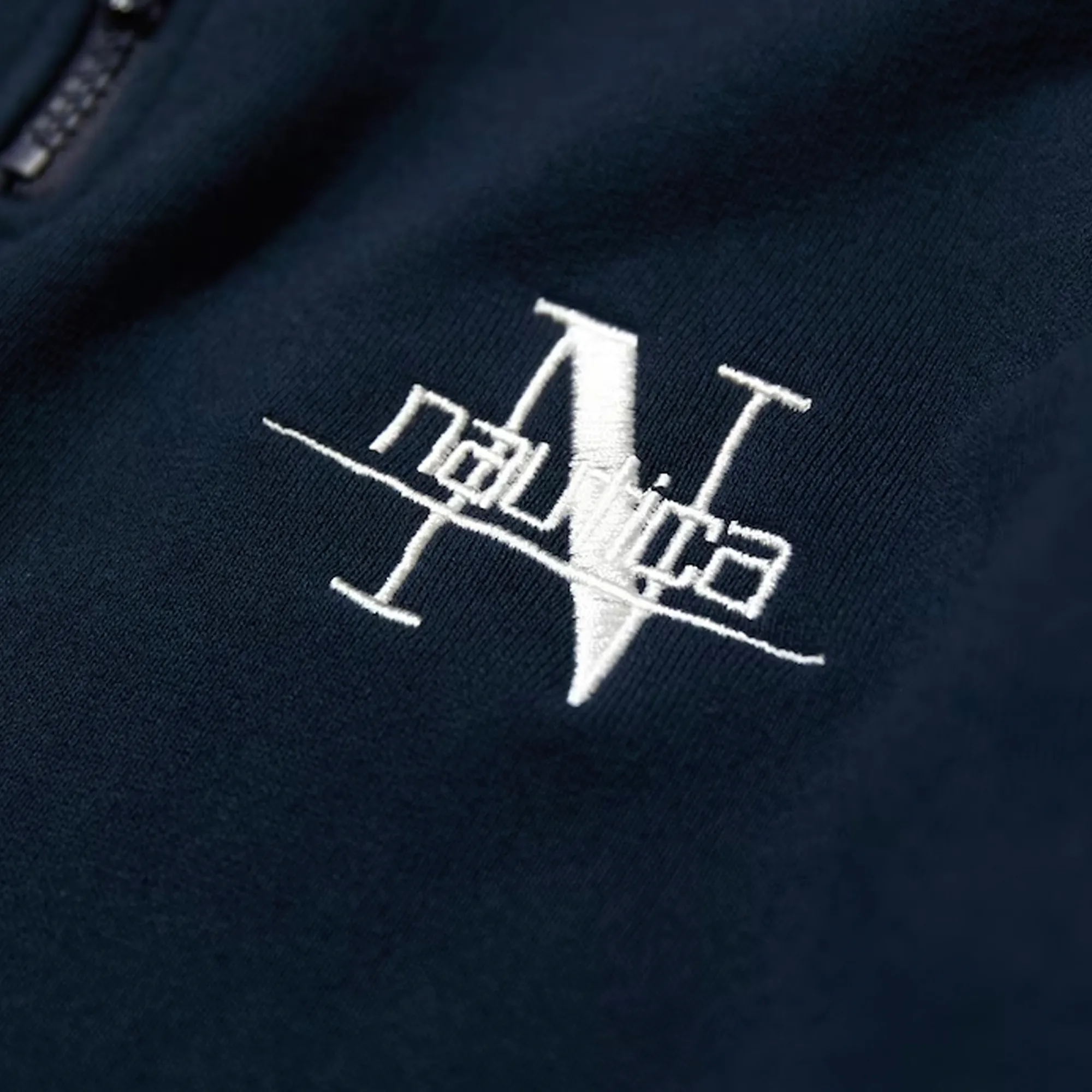 Nautica Japan N Logo Half Zip Sweater Navy