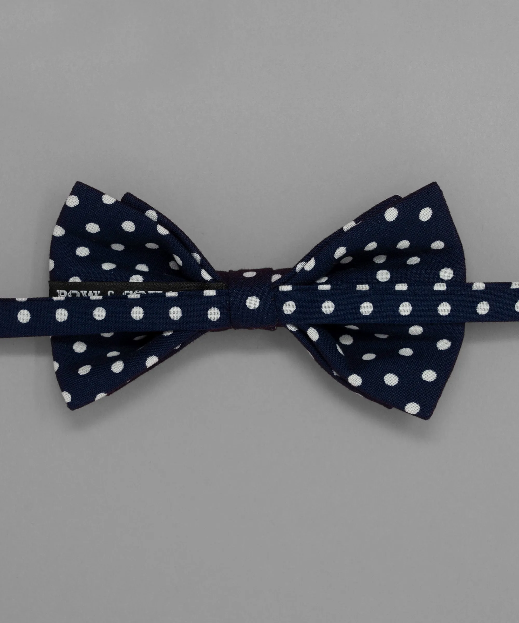 Old School Blue Polka Dot Bowtie