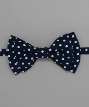 Old School Blue Polka Dot Bowtie