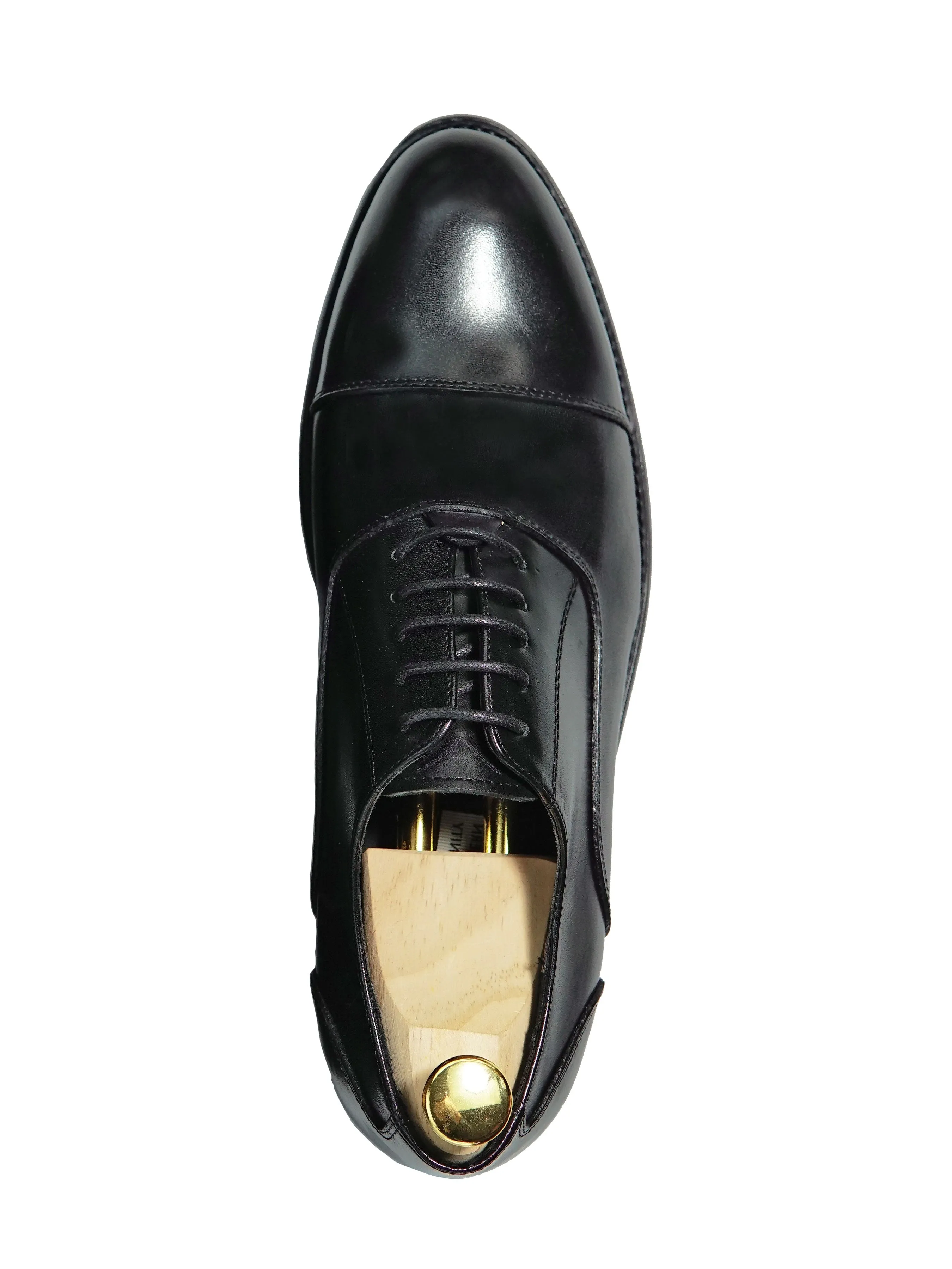 Oxford Cap Toe - Black Lace Up