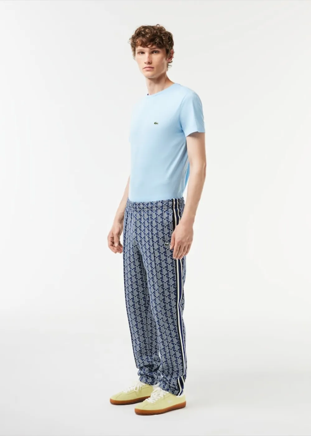 Pantalon de survêtement Lacoste monogramme bleu