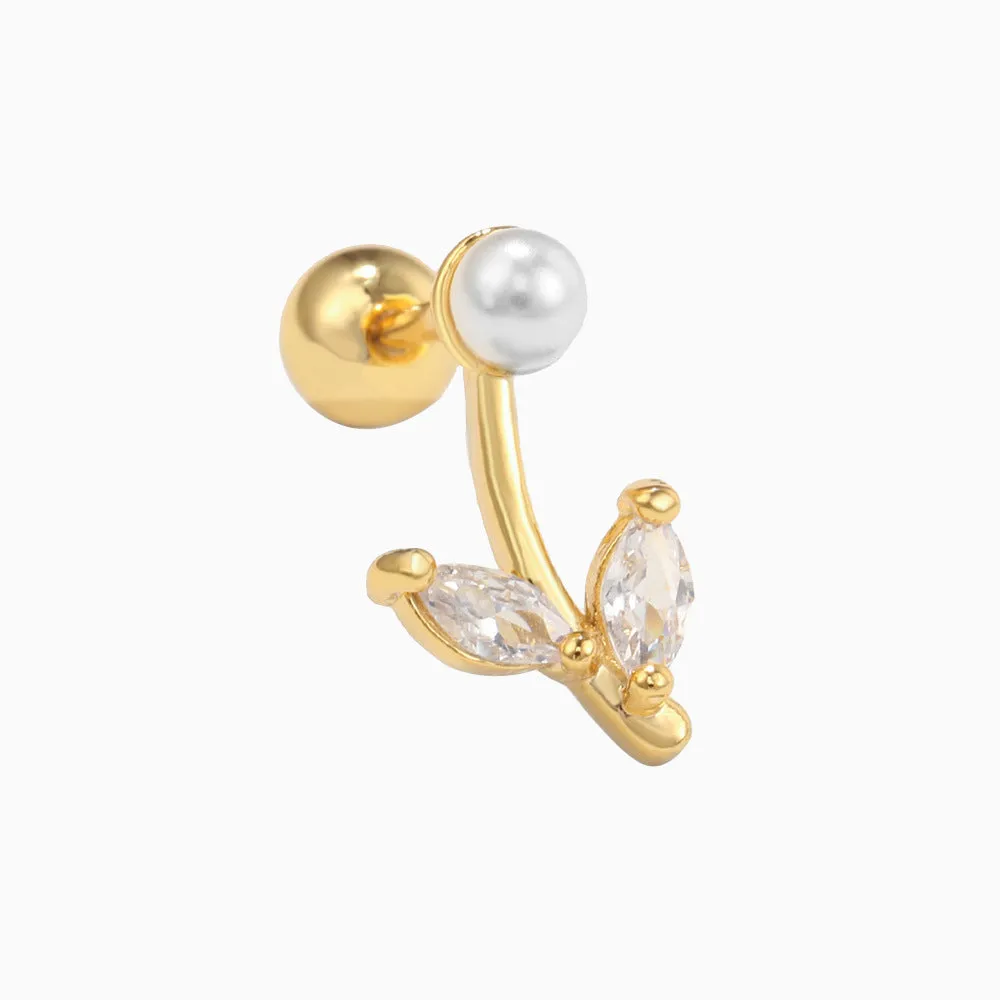 Pearls Rose Stud