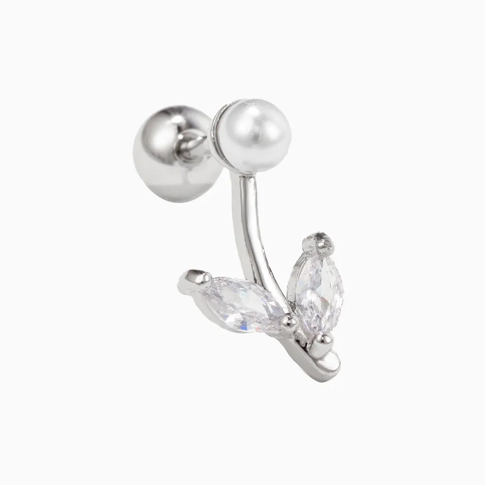 Pearls Rose Stud