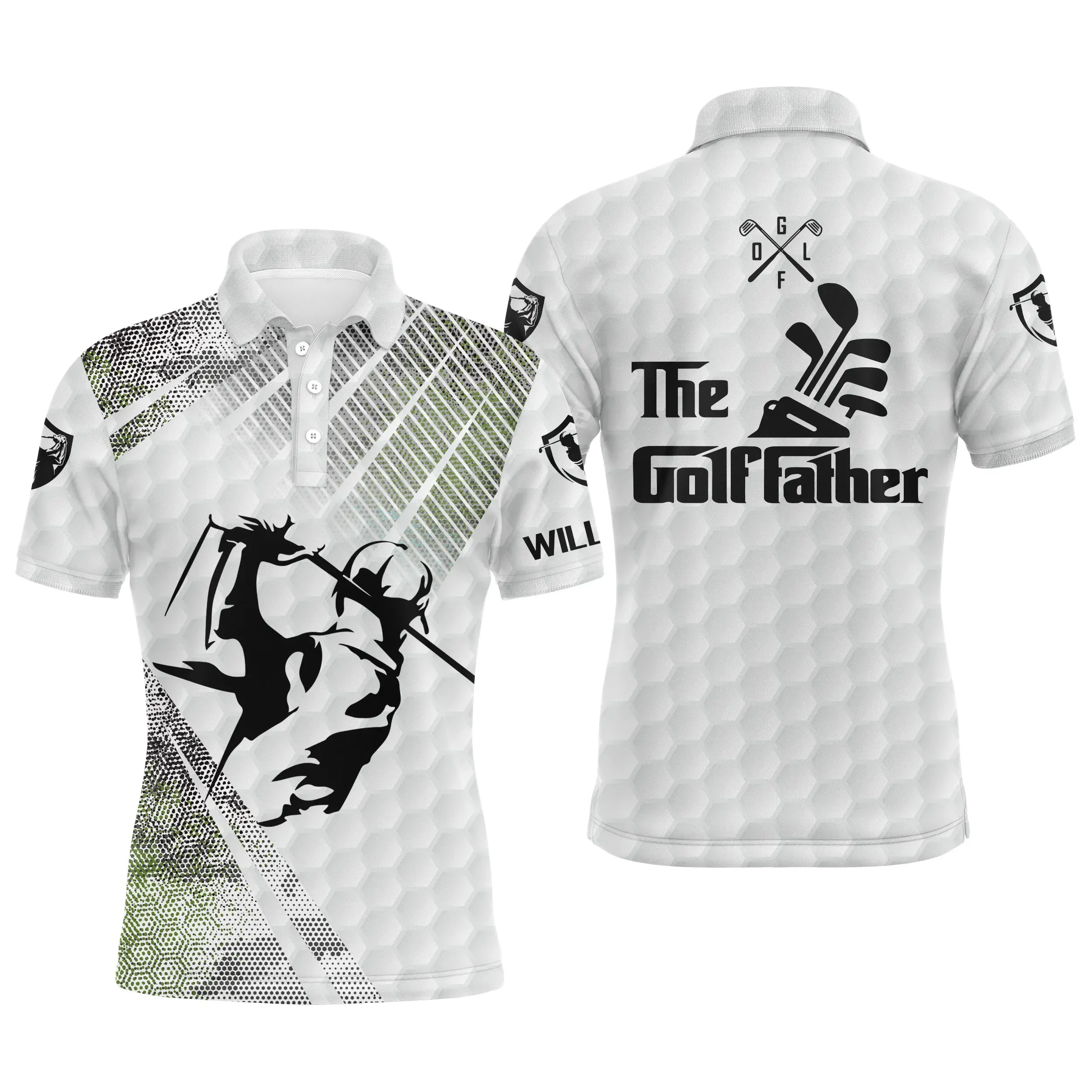 Polo De Golf The Golffather, Cadeau Humour Golfeur - CT15082217