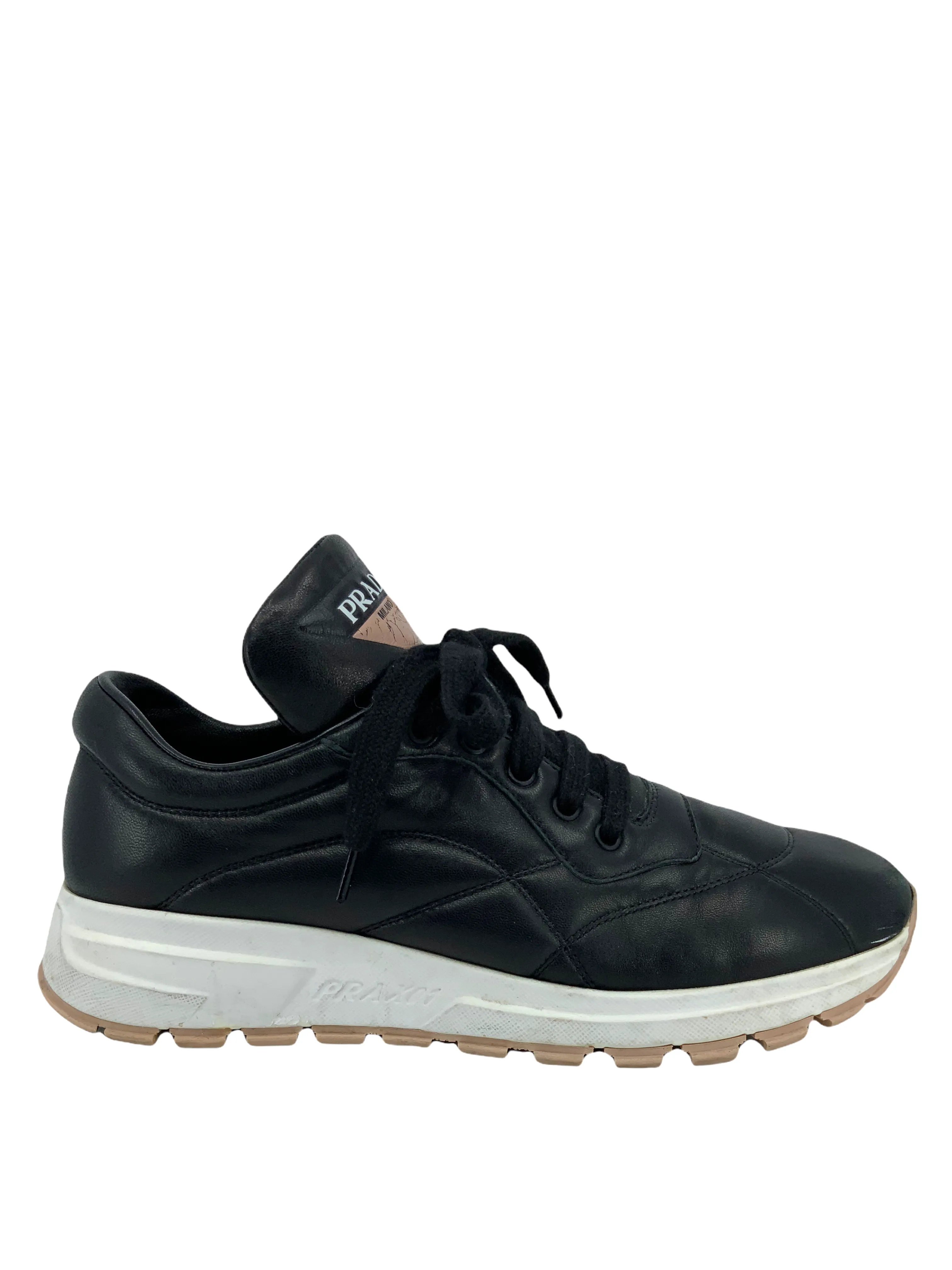 Prada Leather Allacciate Sneakers Size 9