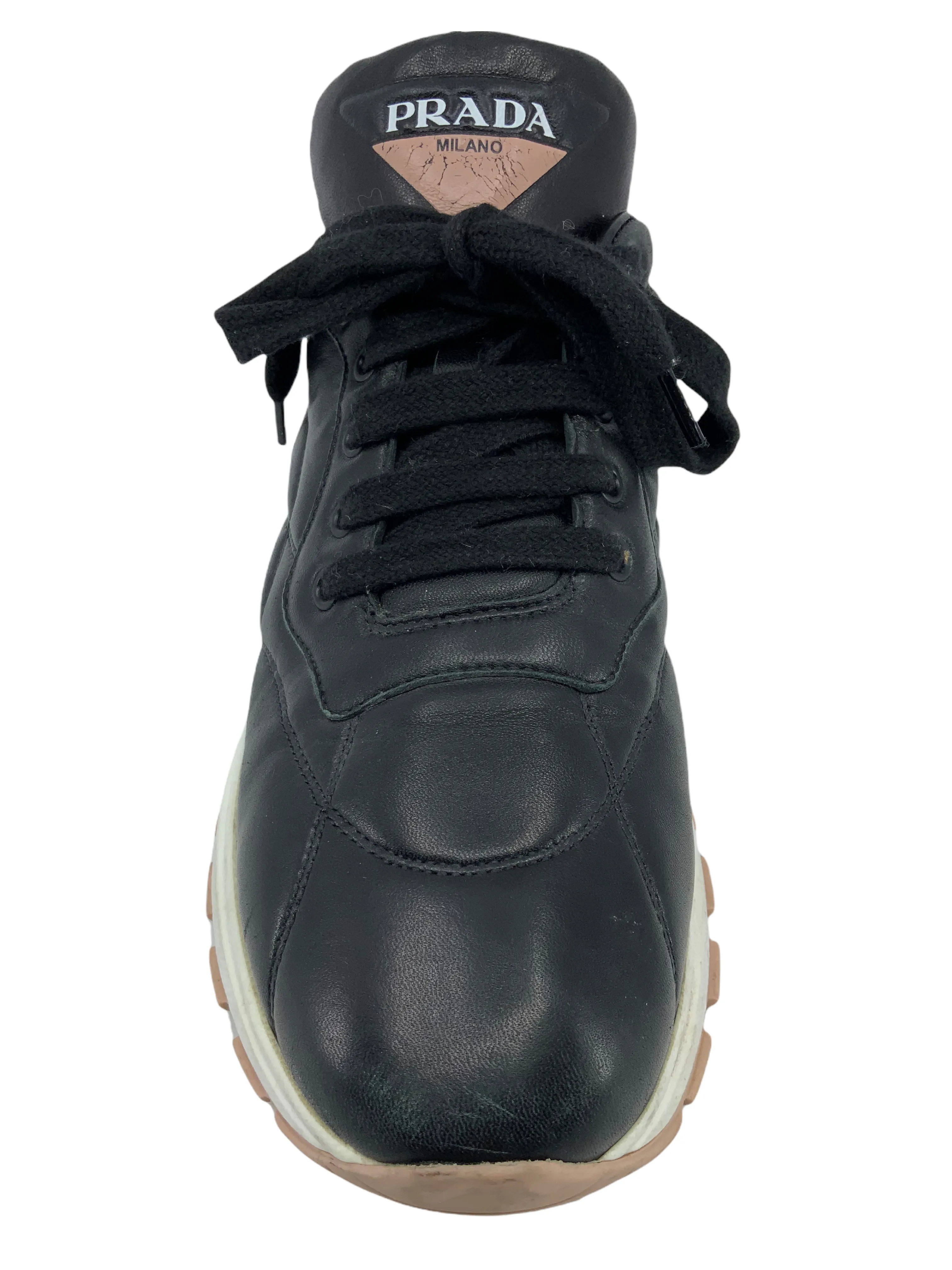 Prada Leather Allacciate Sneakers Size 9