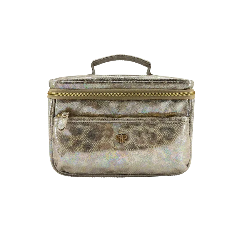 PurseN Train Case- Glimmer Leopard