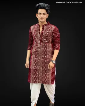 Round Work & Line Designer Kurta