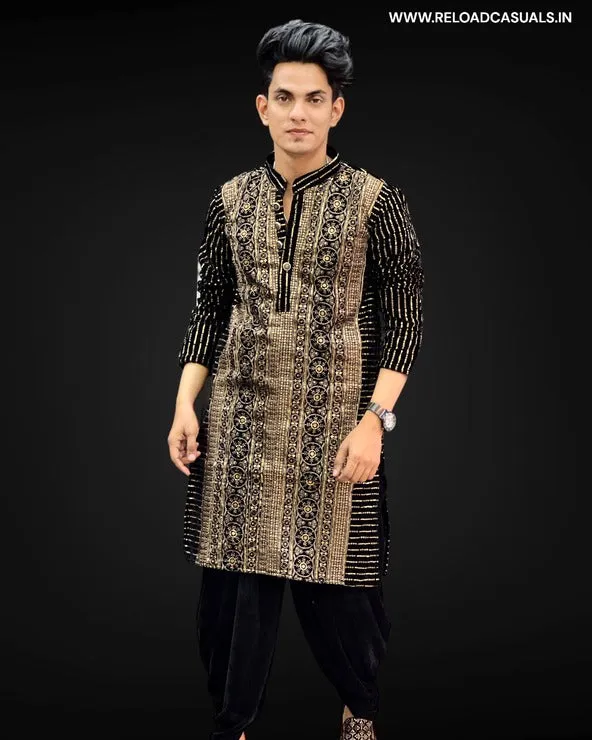 Round Work & Line Designer Kurta