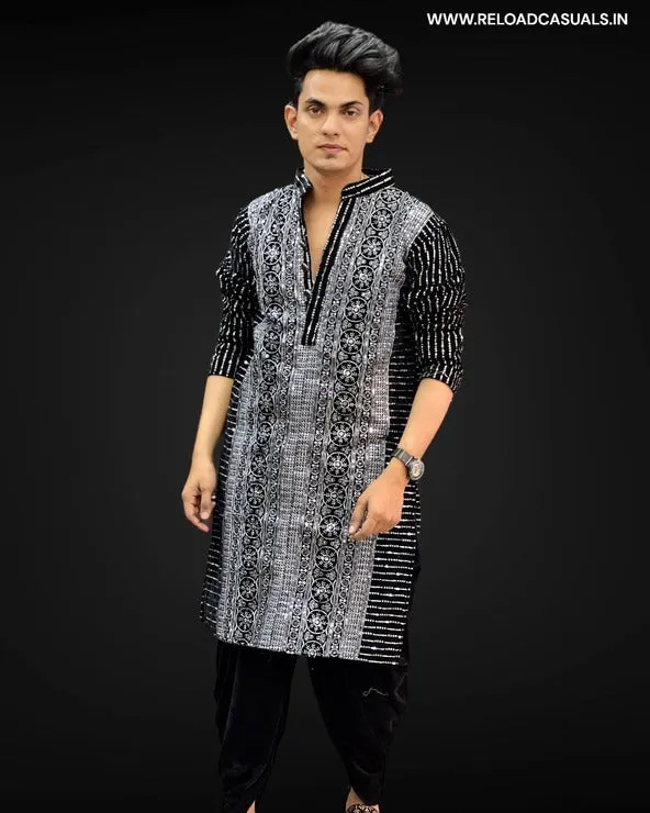 Round Work & Line Designer Kurta