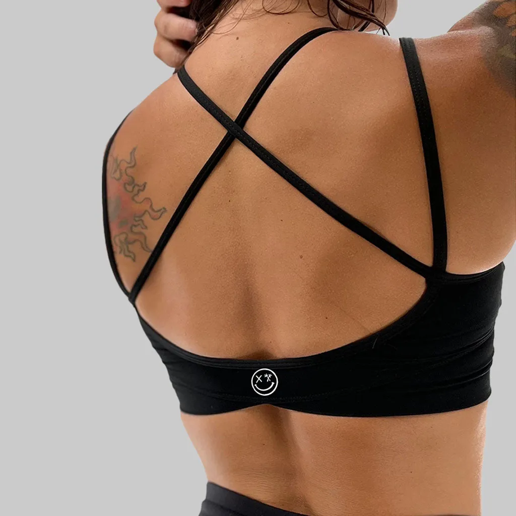 Salty Savage Ladies "Gradient Drip OG Smile” V Cut Sports Bra