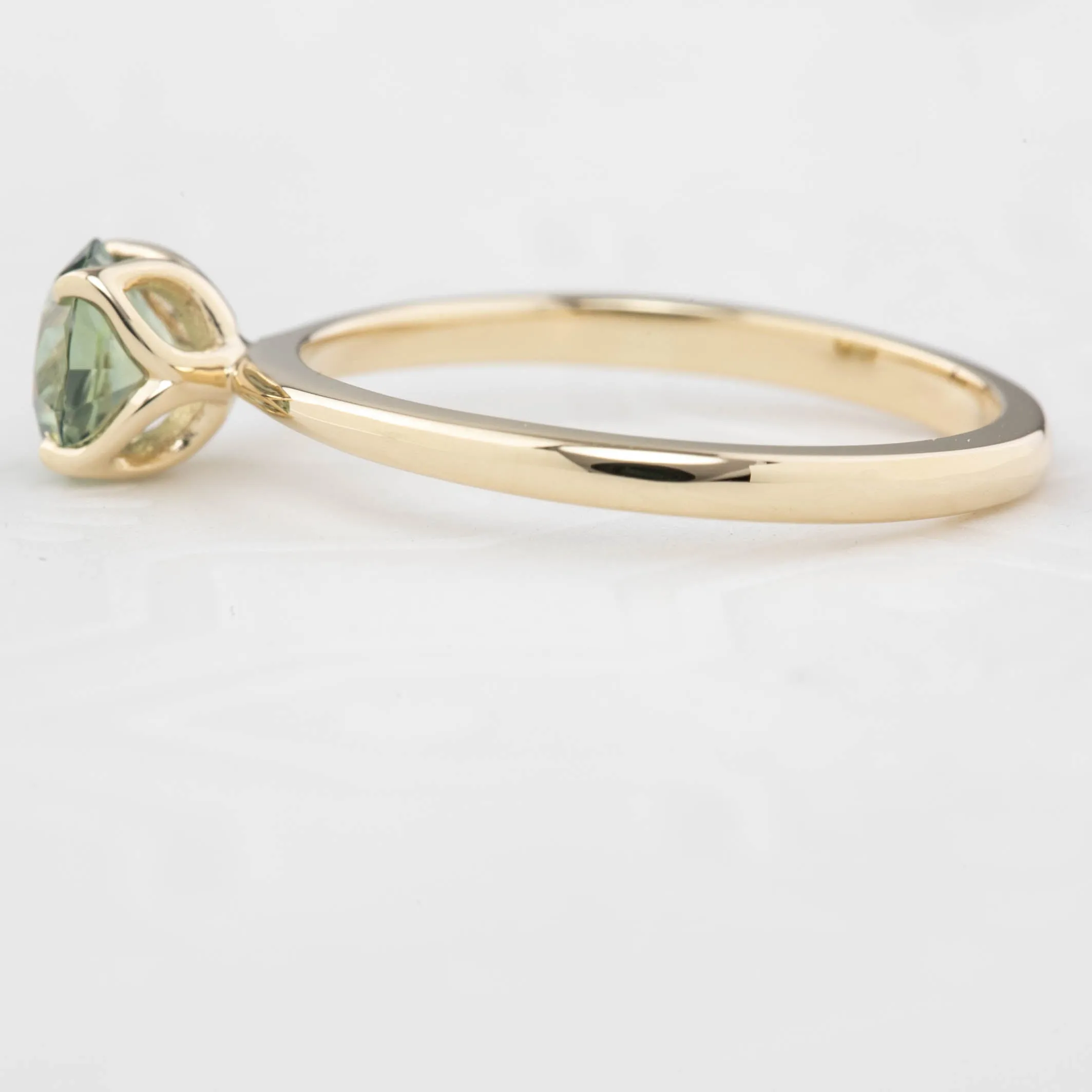 Sara Ring - 0.93ct Light Green Montana Sapphire (One of a kind)