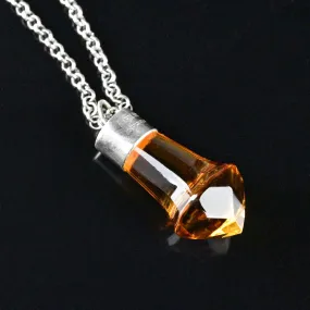 Scottish Silver Citrine Charm Pendant Necklace