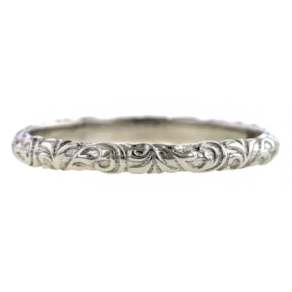 Scrolling Pattern Wedding Band Ring, Heirloom by Doyle & Doyle