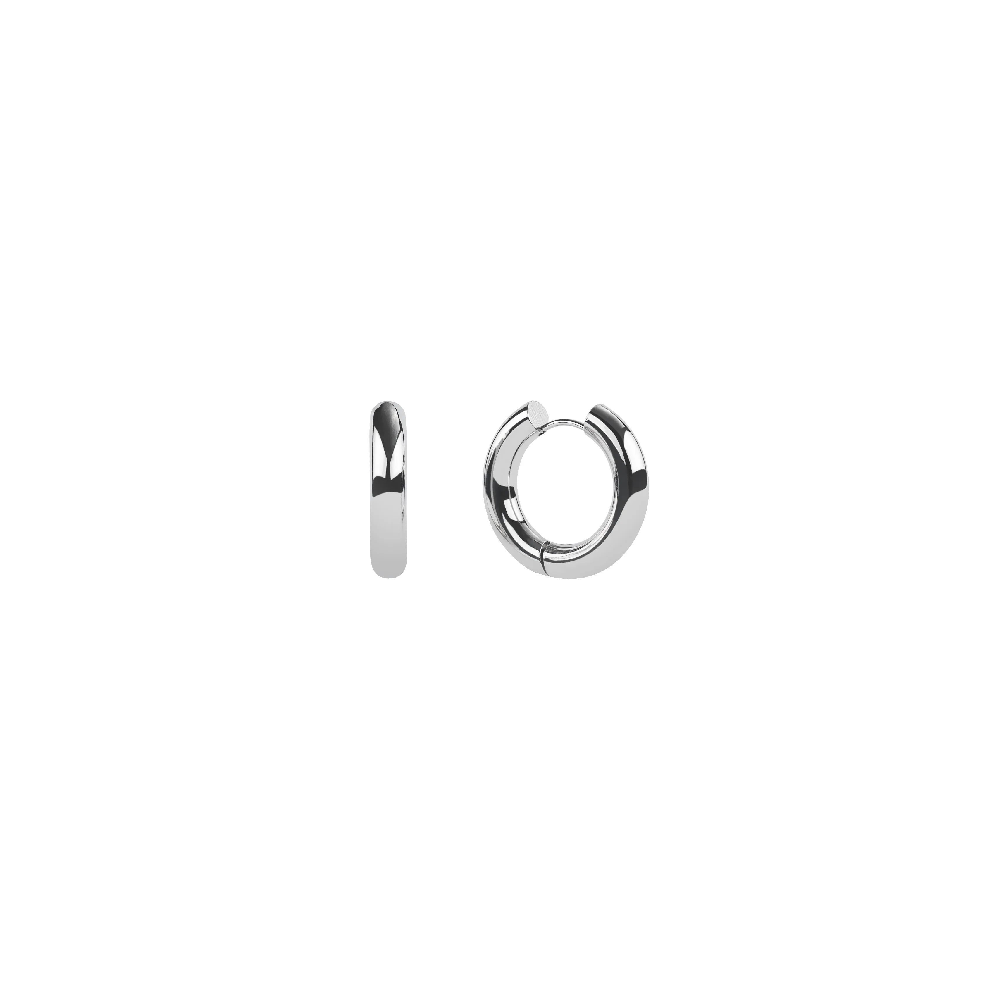 Silver Chunky Hoops Medium