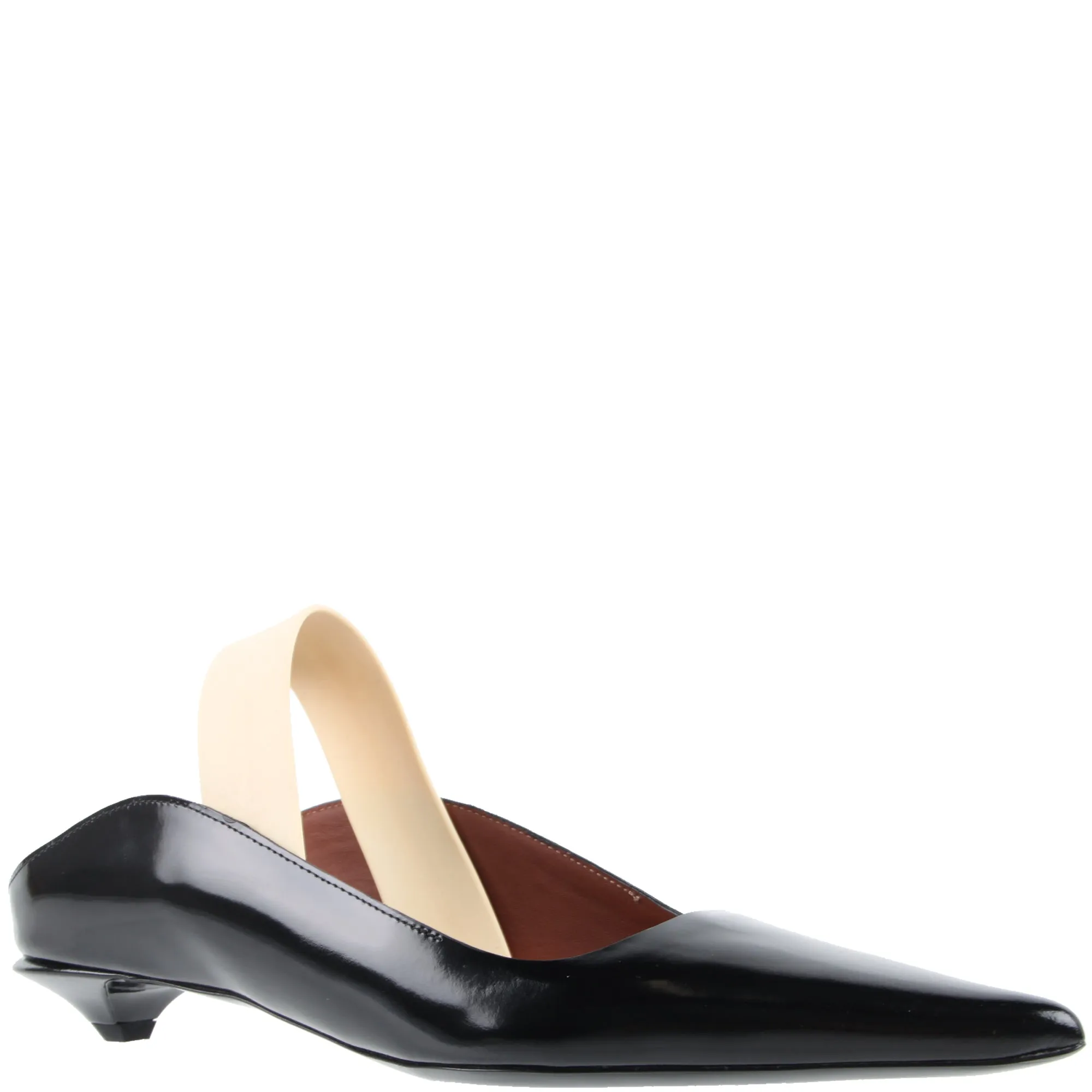 Slingback Wave Pump Glossy calf, Black