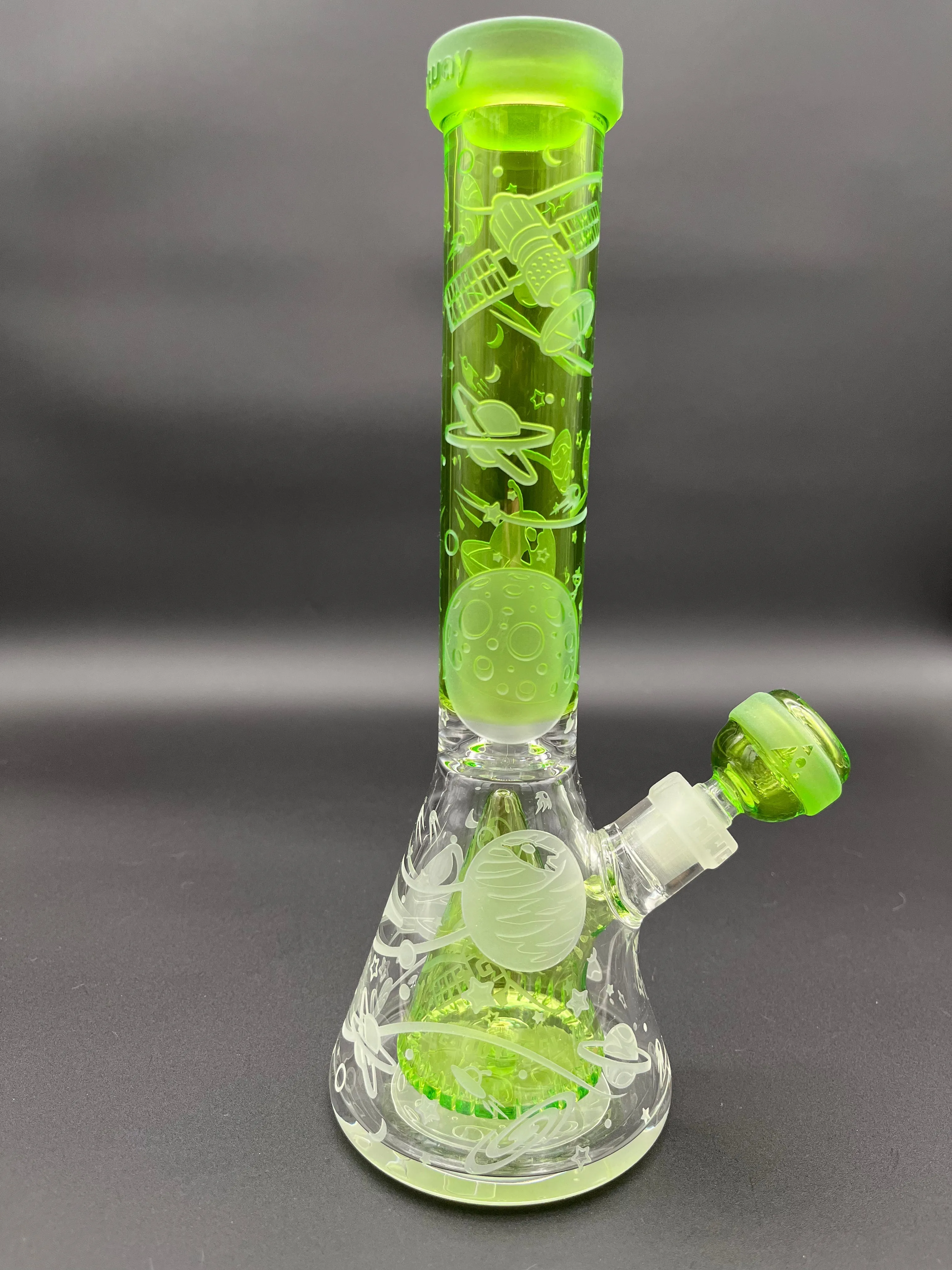 Space Odyssey in 3D 11 Beaker Bong with Collins Perc - Slime